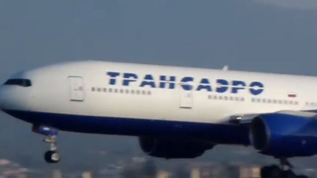 Airport Palma de Mallorca B-777 landing. смотреть онлайн