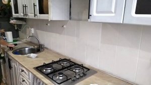 Переделка кухни/перекрасила фартук/уют своими руками