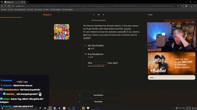 #sponsored, learning a new language through Babbel - ATK LIVESTREAM FULL VOD смотреть онлайн