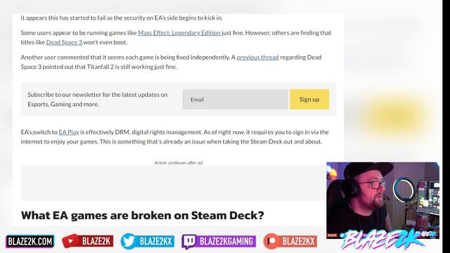 EA BREAKS support for STEAM DECK - Customers NOT happy смотреть онлайн