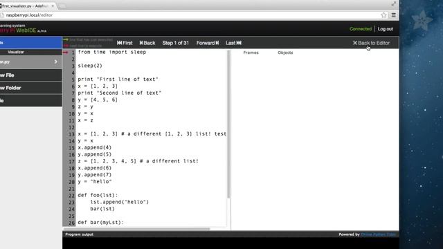 Raspberry Pi WebIDE Visualizer смотреть онлайн