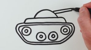 Рисуем и раскашиваем танк!\\ Рисование для мальчиков! Давайте рисовать  вместе!