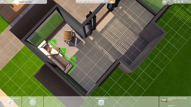 GRUNDRISS | Desert Luxe TINY Haus bauen NUR mit Die Sims 4 Basegame + Wüstenoase-Set