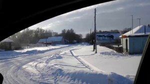 Деревня зимой в Сибири