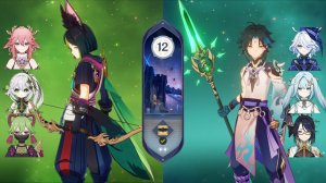 Бездна 4.8 | Тигнари, Яэ, Нахида и Сяо  трипл анемо под Фуриной | f2p Genshin Impact