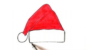 Как нарисовать шапку Деда Мороза