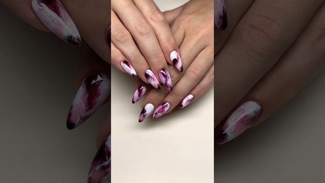 Бордовый мрамор #nailart #naildesign #дизайнногтей #nail