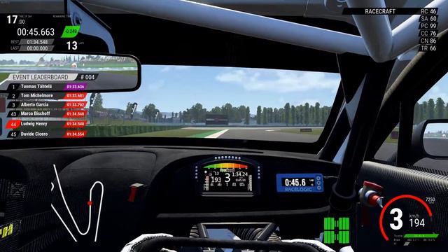Assetto Corsa Competizione 0.2 - Misano hotlap 1:34.353 - Bentley and aggressive setup смотреть онлайн