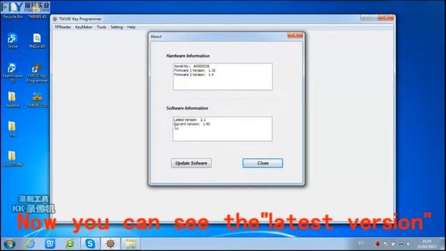 TM100 key programmer Online Update