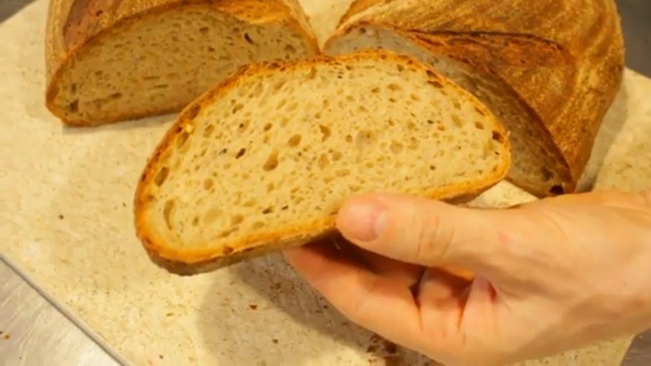 Хлеб на закваске Левито Мадре / Бездрожжевой Хлеб ( без промышленных дрожжей ) Пшеничный с фундуком