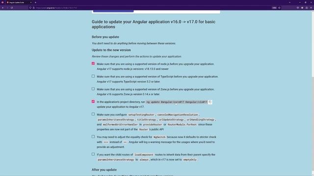 Обновление Angular до 17-ой версии  | Angular курс 2023