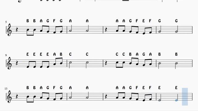 La Saeta Easy Notes Sheet Music for Recorder Violin Flute Oboe