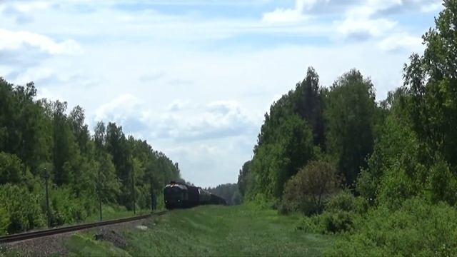 Зеленая литовская машка 2М62-0600 на участке Вильнюс - Лида смотреть онлайн