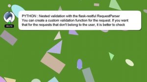 PYTHON : Nested validation with the flask-restful RequestParser