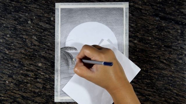 How to Pencil Sketch Moonlit Night [Step by Step Scenery Drawing]] смотреть онлайн