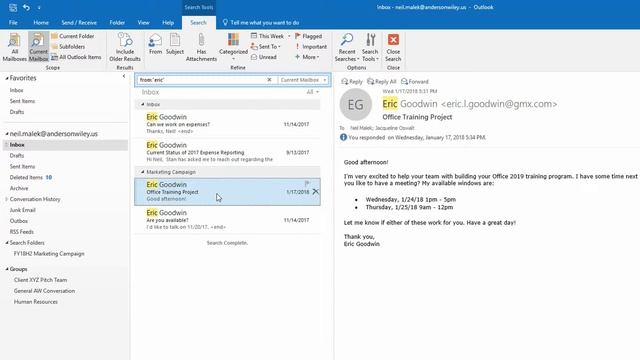 Saving Searches for Reuse with Outlook Search Folders смотреть онлайн