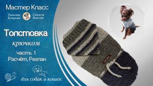 Как связать крючком Толстовку для собак, часть 1, расчёт,реглан
