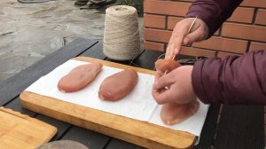 КАК ПРИГОТОВИТЬ ВЯЛЕНОЕ МЯСО ЗА 6 ДНЕЙ ( БАСТУРМА ИЗ КУРИНОЙ ГРУДКИ )