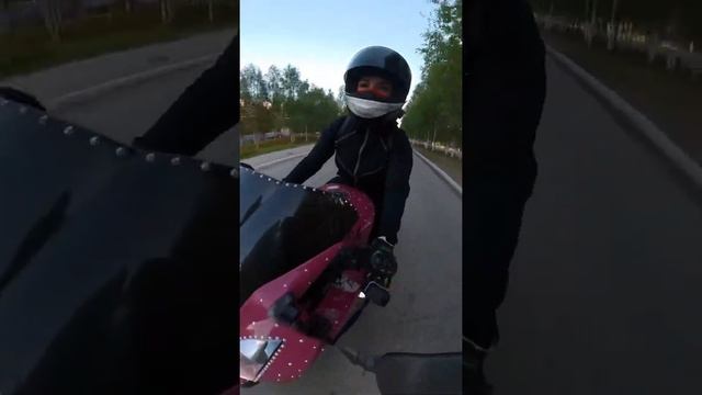 Детки-конфетки Усинска Мото Ксю Honda VFR800 сезон 2022 #мотодевушка Camera 360