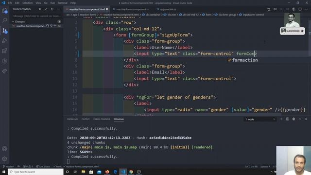 80. Attach the HTML File using the FormGroup with FormControlName using Reactive Forms in Angular. смотреть онлайн