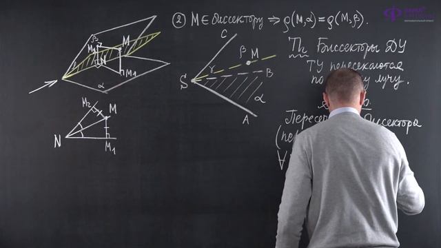 Стереометрия | Двугранный угол. Биссектор двугранного угла.