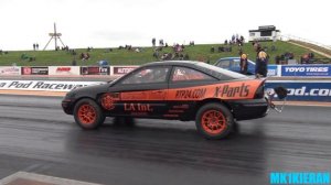 Opel Calibra C20LET 4X4 at Santa Pod Raceway