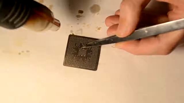 Реболлинг видеокарты Nvidia. Пайка BGA чипа. смотреть онлайн