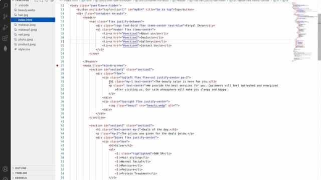 Beauty salon landing page website using HTML, CSS and JavaScript #htmlcss #htmlcssjavascript