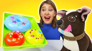 Игры готовка в шоу Как мама. Готовим пончики для Шоколадки! Игры для девочек с Плей до