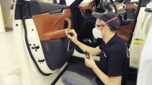 Керамика для салона. Обработка кожи салона автомобиля .