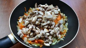 Постный борщ с шампиньонами