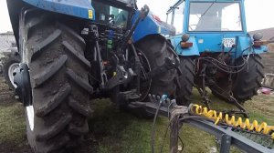 New Holland T.5.110S + прицеп ( 2ТСП8 ) (сумісність до роботи)