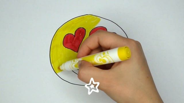 Раскраска для детей Смайл. Как Нарисовать Смайлик