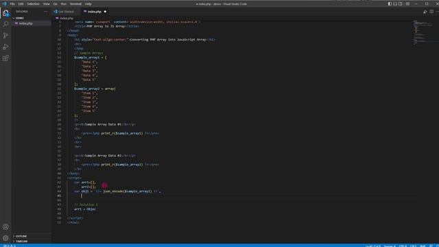 Converting PHP Array into JavaScript Array Tutorial смотреть онлайн