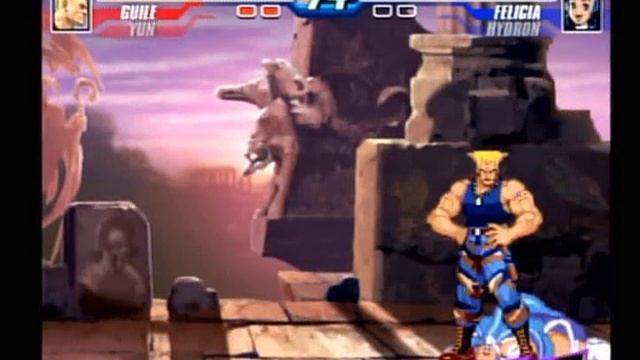 Capcom Fighting Evolution Yun/Guile Gameplay смотреть онлайн