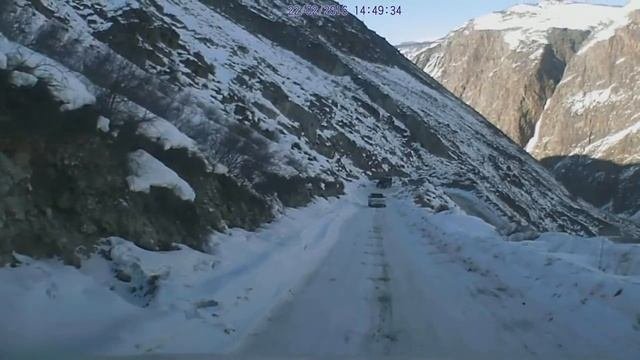 Кату Ярык спуск зимой 2016г