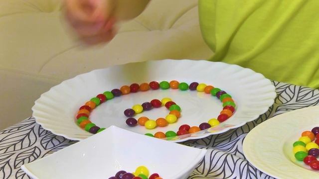 ЧЕЛЛЕНДЖ волшебная Радуга из конфет scittles и m&m's