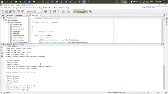 Vehicle Showroom Management System using OOP Features in Java смотреть онлайн