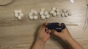 Как сделать хлопок из ваты для зимнего декора. DIY cotton.