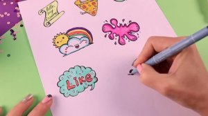 10 DIY НАКЛЕЙКИ своими руками БЕЗ КЛЕЯ! РИСУЕМ САМИ! Новый способ