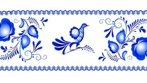 ФУТАЖ РУССКИЙ ГЖЕЛЬ