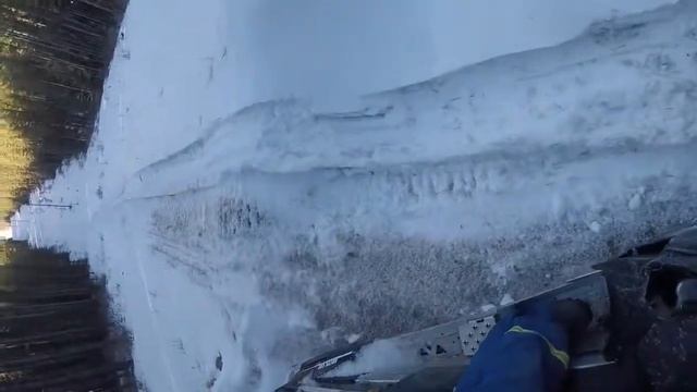 Snowmobile Hill Climb with Pops in gods country ran out of snow at the top смотреть онлайн