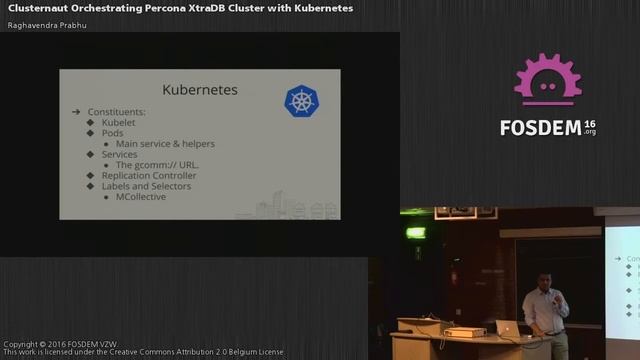 FOSDEM 2016 - H1308 - Clusternaut Orchestrating Percona Xtradb Cluster With Kubernetes смотреть онлайн
