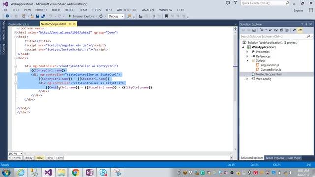 AngularJS Controller Vs Scope смотреть онлайн
