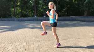 Специальные беговые упражнения (СБУ). Бег с высоким подниманием бедра mov