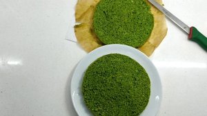 #торт Солёный Зелёный Торт.Торт из ШПИНАТА со сметаной.Плюс идея украшения(съедобная губка).