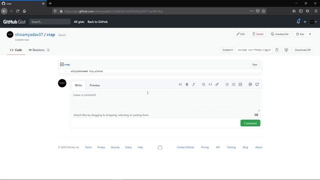 How to create a gist in Github Repository | @github @gist @git @code_sharing