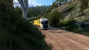 САМАЯ СЛОЖНАЯ ДОРОГА НА АВТОПОЕЗДЕ - ETS 2 ПО СЕТИ - МОДЫ в EURO TRUCK SIMULATOR 2 + РУЛЬ