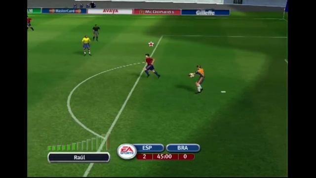 2002 FIFA World Cup (Spain VS Brazil) Original Xbox HD Gameplay смотреть онлайн