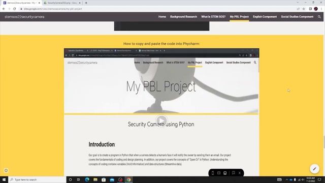 Security Camera with Open CV& Python